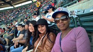 Michelle Brantley and two of her scholars, Verenice and Kinza.