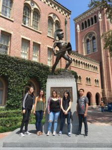 Ukiah cohort tours USC's campus